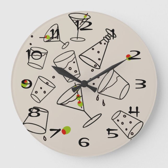 Drinks Acrylic Clock (Front)