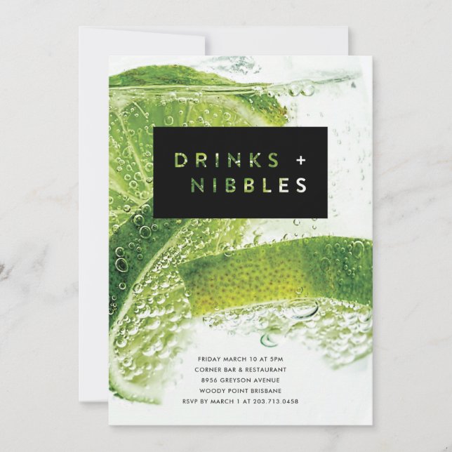 Drinks and Nibbles Invitation (Front)