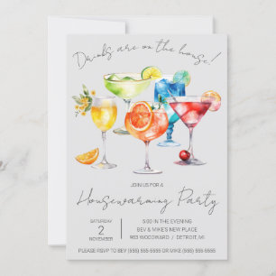 Drinks are on the House!  Cocktail Housewarming  Invitation