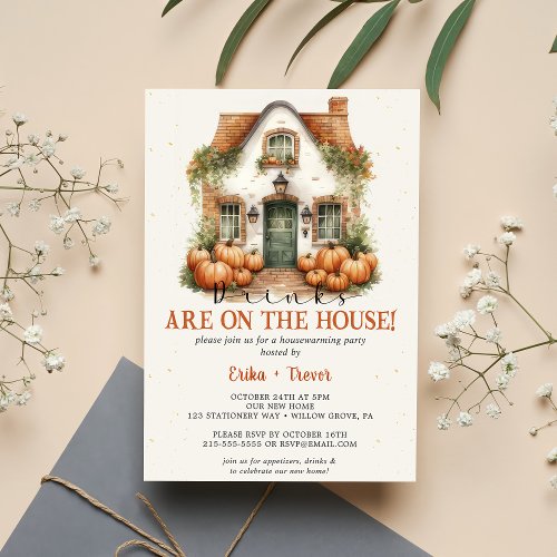 Drinks Are On the House Halloween Party  Invitation