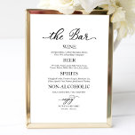 Drinks Bar Elegant Calligraphy Wedding Sign<br><div class="desc">Wedding Bar Menu Sign Rustic Chic Calligraphy</div>