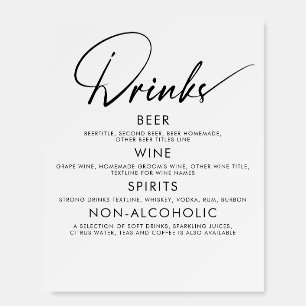 Drinks Bar Sign Modern Stylish Typography