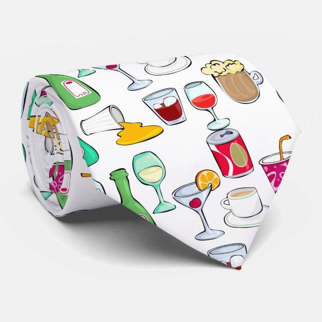 Drinks, beer, alcohol, coctail, wine neck tie (Rolled)