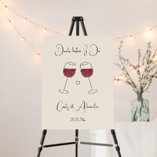 Drinks Before I Do Red Wine Wedding Rehearsal Foam Board