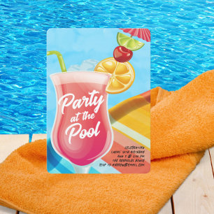 Drinks by the Pool Party Invitation