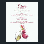 Drinks Elegant Red and White Wine Dance Wedding Poster<br><div class="desc">Drinks Elegant Red and White Wine Dance Wedding Poster features a white wine glass and red wine glass illustration with a man and woman dancing created out of wine. Simple yet elegant with maroon text on a white background. Add your event details by editing the text in the text boxes...</div>