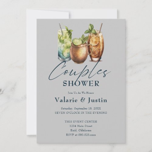 Drinks Engagement Couples Shower Invitation