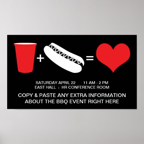 drinks  hot dogs  love poster