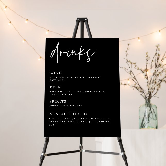 Drinks List Foam Board (In Situ (Stand))