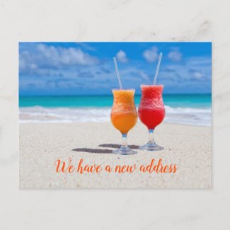 Drinks Moving Announcement Postcard