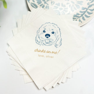 Drinks of Me Pet Wedding Napkins