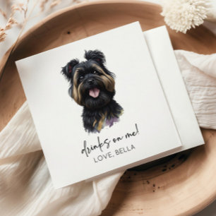 Drinks On Me! Affenpinscher Dog Wedding Napkins