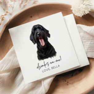 Drinks On Me! Black Russian Terrier Dog Wedding Napkins