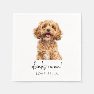 Drinks On Me! Dog Wedding Napkins