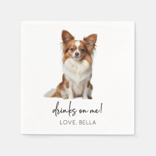 Drinks On Me! Dog Wedding Napkins