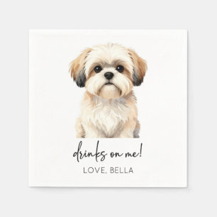 Drinks On Me! Dog Wedding Napkins