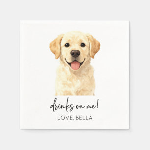 Drinks On Me! Dog Wedding Napkins