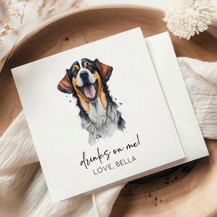Drinks On Me! Sarabi Dog Pet Wedding Napkins