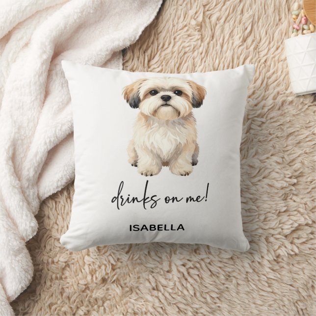 Drinks On Me Throw Pillow (Blanket)