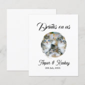 Drinks on us open bar pet photo wedding couple dat (Front/Back)