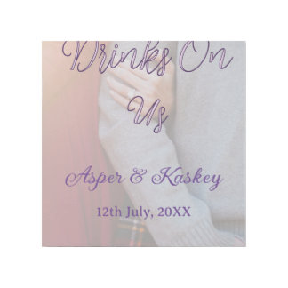 Drinks on us open bar pet photo wedding couple dat gallery wrap