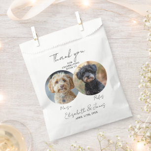 Drinks On Us Pet Dog 2 Photo Wedding Favor Bag