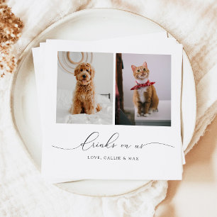 Drinks On Us Pet Wedding Napkins