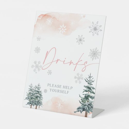 Drinks sign baby shower sign winter sign