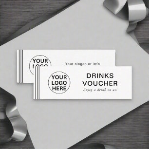 Drinks Voucher l Black & White Gift Certificate 