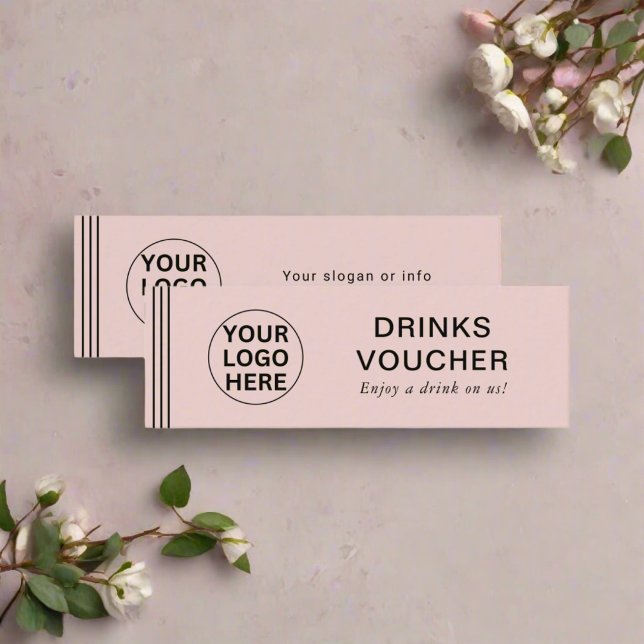 Drinks Voucher l Blush Pink Gift Certificate  (Creator Uploaded)