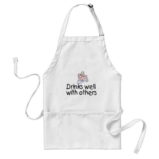 Drinks Well With Others Adult Apron (Front)