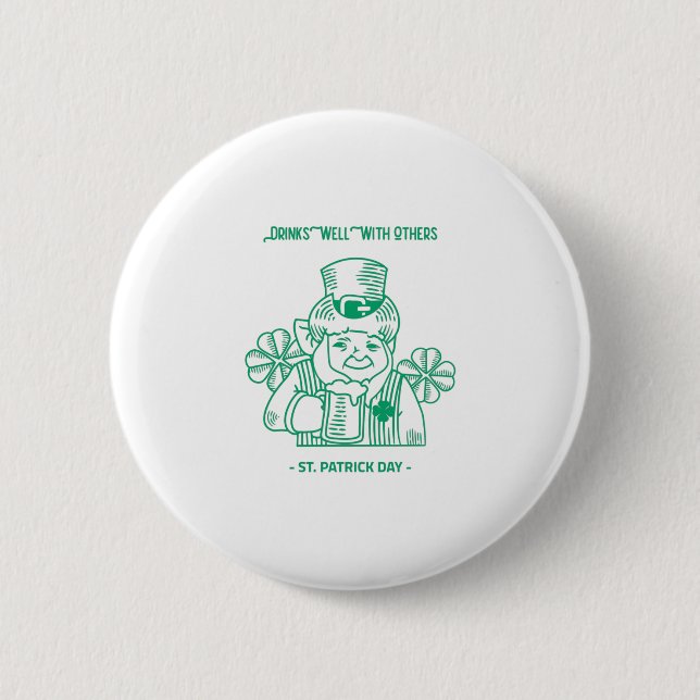 Drinks Well With Others Button (Front)