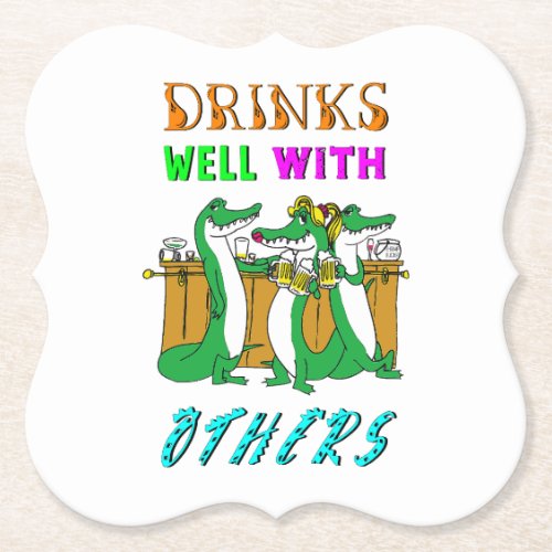 Drinks Well With Others International August Beer Paper Coaster