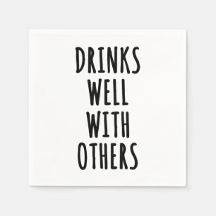 Drinks Well With Others Napkins
