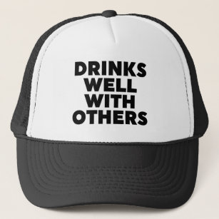 funny quotes about ice fishing and drinking lovers trucker hat