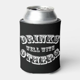 Drinks Well With Others Vintage Style Can Cooler