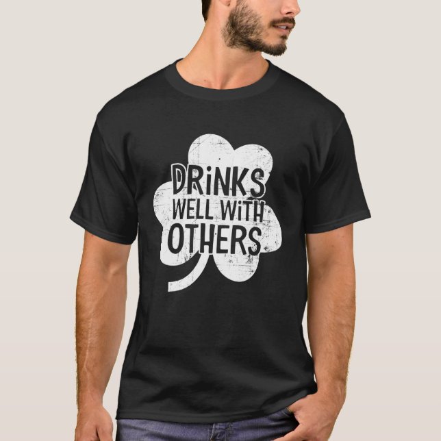 Drinks Well With Others   Womens Graphic T-Shirt (Front)