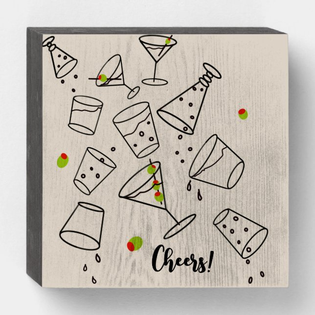 Drinks Wood Sign (Front Horizontal)