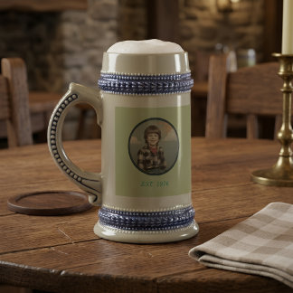 drinkware birthday personalized photo, Milestone Beer Stein