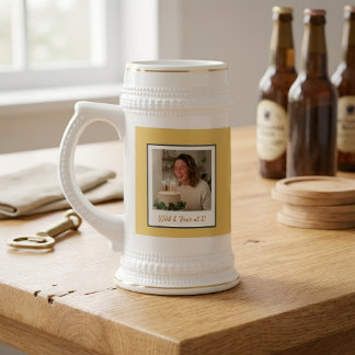 drinkware birthday personalized photo, Unique Beer Stein