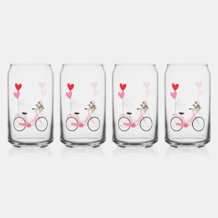 Drinkware Set - Bicycle Can Glass