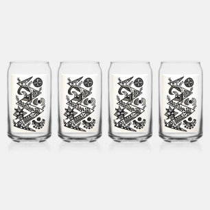 Drinkware Set Can Glass