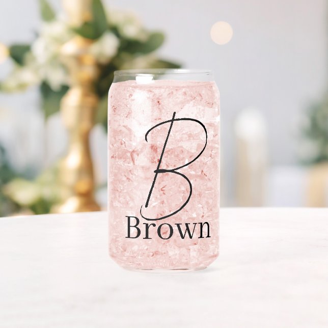 Drinkware Set Letter B Can Glass (Insitu (Wedding))