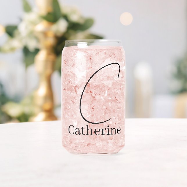 Drinkware Set Letter C Can Glass (Insitu (Wedding))