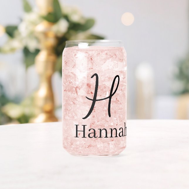 Drinkware Set Letter H Can Glass (Insitu (Wedding))