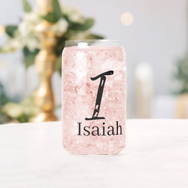 Drinkware Set Letter I Can Glass (Insitu (Wedding))