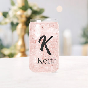 Drinkware Set Letter K Can Glass