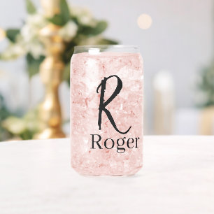 Drinkware Set Letter R Can Glass