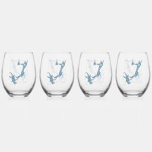 Drinkware Set of 4 Stemless Wine Glass