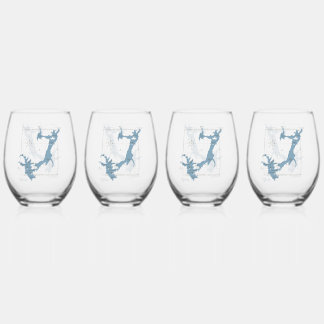 Drinkware Set of 4 Stemless Wine Glass